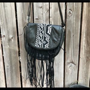 Black printed bag